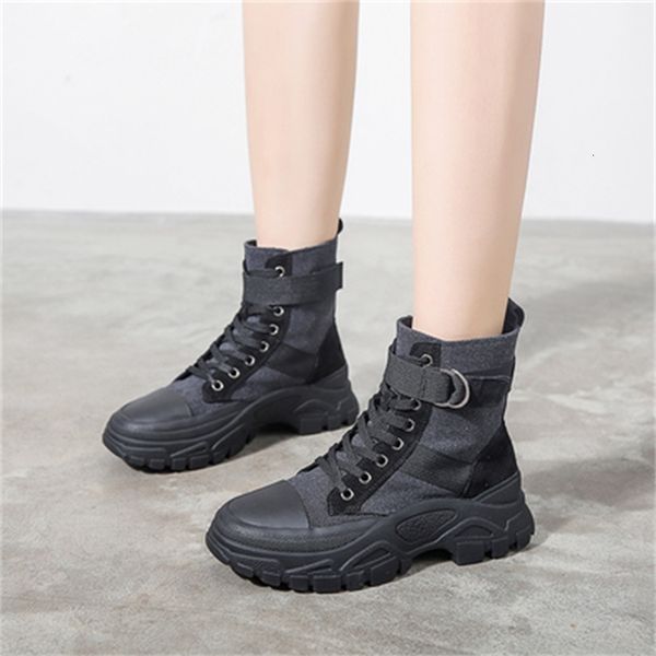 2021 casual women canvas shoes spring fall section thickness of high-women's trend boots to the clean air and comfortable booties jypd, Black
2021 casual women canvas shoes spring fall section thickness of high-women's trend boots to the clean air and comfortable booties jypd, Black