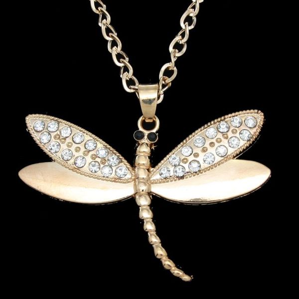 2020 long rhinestone dragonfly necklace gold silver chain necklace pendant women men jewelry accessories animal necklaces nkem71
2020 long rhinestone dragonfly necklace gold silver chain necklace pendant women men jewelry accessories animal necklaces nkem71
