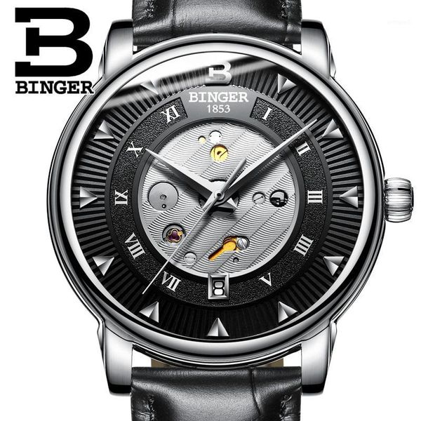 fashion mechanical watch binger brand men skeleton automatic watches relogio masculino stainless steel black clcok 20201, Slivery;brown
fashion mechanical watch binger brand men skeleton automatic watches relogio masculino stainless steel black clcok 20201, Slivery;brown