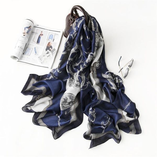 scarves style for autumn and winter printed scarf high-grade elegant silk fashion decorative shawl all-match sun beach towel, Blue;gray
scarves style for autumn and winter printed scarf high-grade elegant silk fashion decorative shawl all-match sun beach towel, Blue;gray