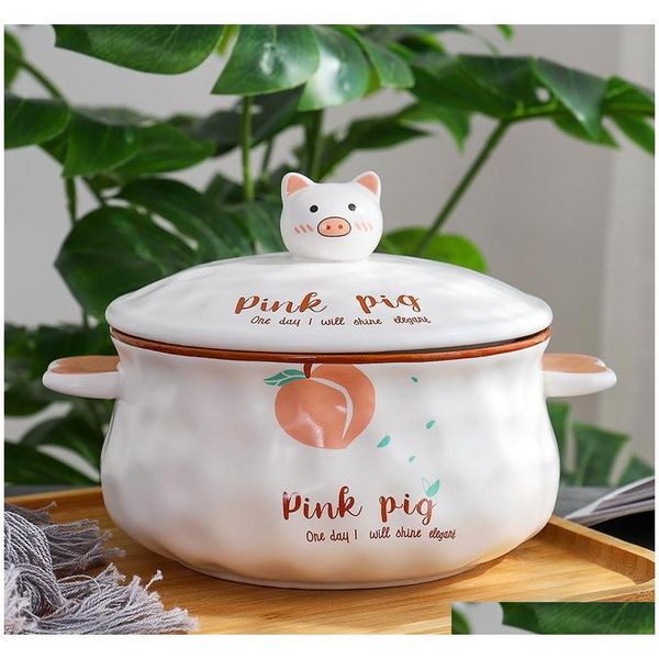 1l creative cartoon pig ceramic instant noodle bowl with lid soup pot anti-sc jllfzh comb2010
1l creative cartoon pig ceramic instant noodle bowl with lid soup pot anti-sc jllfzh comb2010