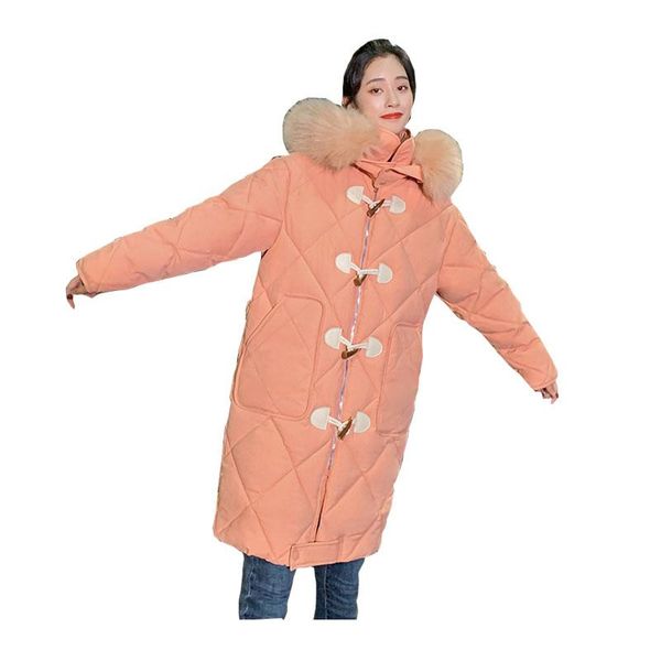 women's down & parkas women long horn button winter jacket hooded windproof oversize cotton padded outwear coat, Black
women's down & parkas women long horn button winter jacket hooded windproof oversize cotton padded outwear coat, Black