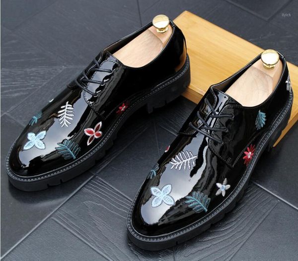 dress shoes embroidery patent leather increased high men men's formal mens oxfords casual1, Black
dress shoes embroidery patent leather increased high men men's formal mens oxfords casual1, Black