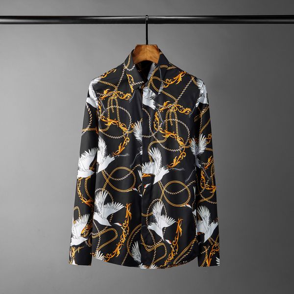 minglu black mens shirts luxury crane and chain all printed long sleeve mens dress shirts plus size 4xl slim fit party man shirt 1021, White;black
minglu black mens shirts luxury crane and chain all printed long sleeve mens dress shirts plus size 4xl slim fit party man shirt 1021, White;black