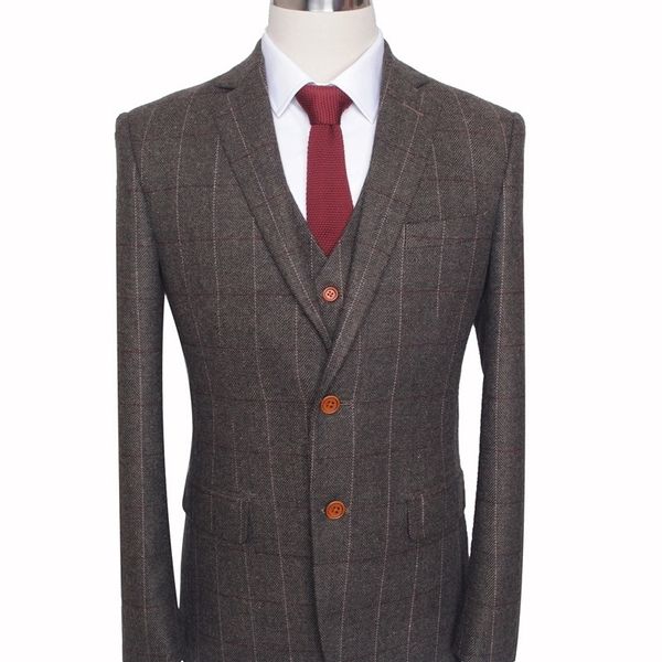 custom made woolen dark brown herringbone tweed british style mens suit tailor slim fit blazer wedding men suit 3pcs 201124, White;black
custom made woolen dark brown herringbone tweed british style mens suit tailor slim fit blazer wedding men suit 3pcs 201124, White;black