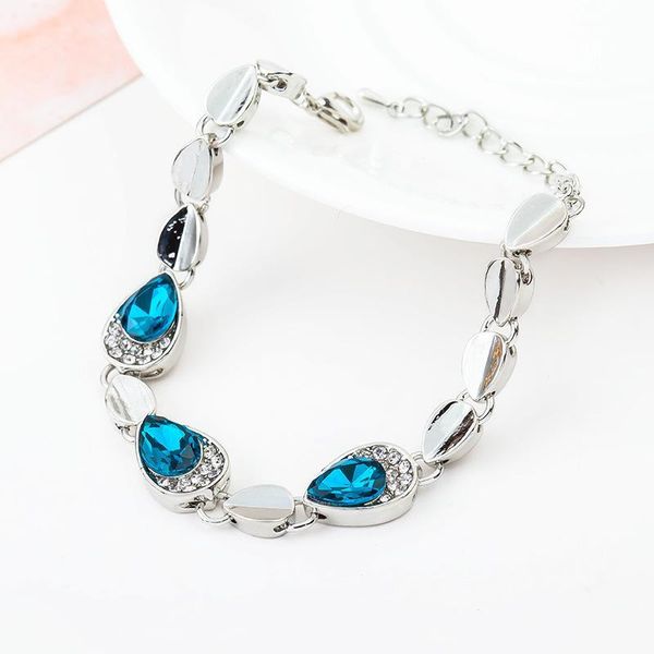 blue crystal bracelet ocean blue crystal sliver plated drop bangle bracelet, Golden;silver
blue crystal bracelet ocean blue crystal sliver plated drop bangle bracelet, Golden;silver
