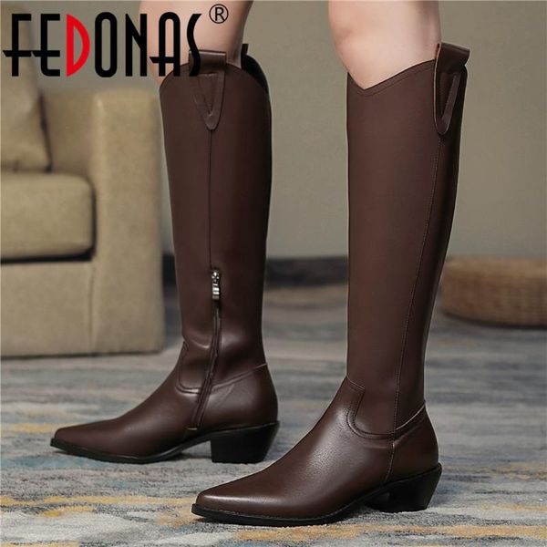 fedonas rubber boots for women side zipper genuine leather knee high boots for women wide calf working basic slim long shoes, Black
fedonas rubber boots for women side zipper genuine leather knee high boots for women wide calf working basic slim long shoes, Black