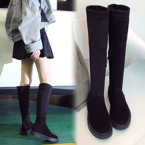 boots 2021 winter snow women brief side zipper knee-high botas black flats knight botines thick bottom flock1
boots 2021 winter snow women brief side zipper knee-high botas black flats knight botines thick bottom flock1