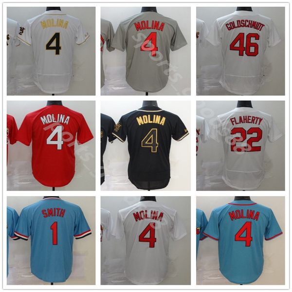 men 2020 baseball 4 yadier molina jersey 46 paul goldschmidt 1 ozzie smith 50 adam wainwright red white grey blue, Blue;black
men 2020 baseball 4 yadier molina jersey 46 paul goldschmidt 1 ozzie smith 50 adam wainwright red white grey blue, Blue;black
