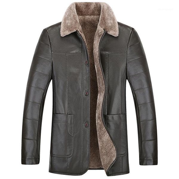 men's fur & faux plus-size 100kg winter men leather warm fleece jacket casual thick windbreaker parka coat outwear classic jacket1, Black 
men's fur & faux plus-size 100kg winter men leather warm fleece jacket casual thick windbreaker parka coat outwear classic jacket1, Black