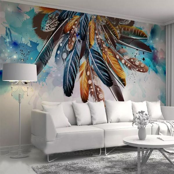 fashion color feather art retro p mural 3d wallpaper living room tv sofa background wall cloth decoration papel de parede 3d
fashion color feather art retro p mural 3d wallpaper living room tv sofa background wall cloth decoration papel de parede 3d
