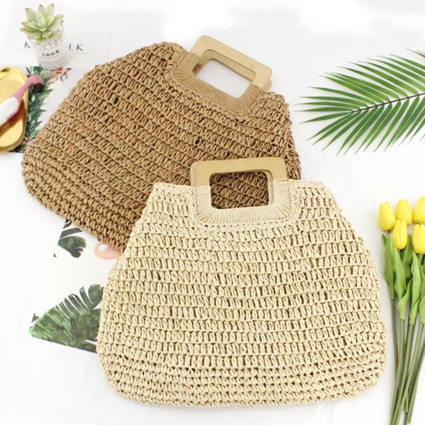 women straw bales tote large paper rope hand braided woven bag retro vintage casual handbags bags for beach travel totes handbag
women straw bales tote large paper rope hand braided woven bag retro vintage casual handbags bags for beach travel totes handbag