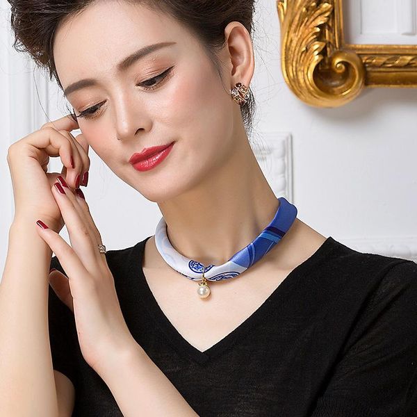 luxury chokers necklaces statement jewelry necklace scarf for women silk smooth pearls scarves pendant necklace jewelry, Blue;gray
luxury chokers necklaces statement jewelry necklace scarf for women silk smooth pearls scarves pendant necklace jewelry, Blue;gray