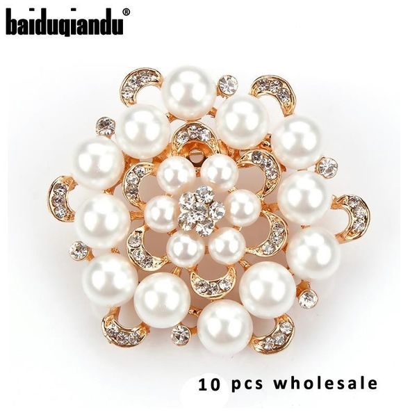10 pcs imitation pearls and crystal flower brooches for wedding bouquets or dress decoration 201009, Gray
10 pcs imitation pearls and crystal flower brooches for wedding bouquets or dress decoration 201009, Gray