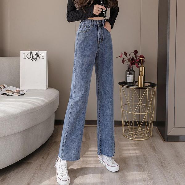 wide-legged jeans female fall 2020 new web celebrity torre show tall waist trousers drape straight trousers ins, Blue
wide-legged jeans female fall 2020 new web celebrity torre show tall waist trousers drape straight trousers ins, Blue