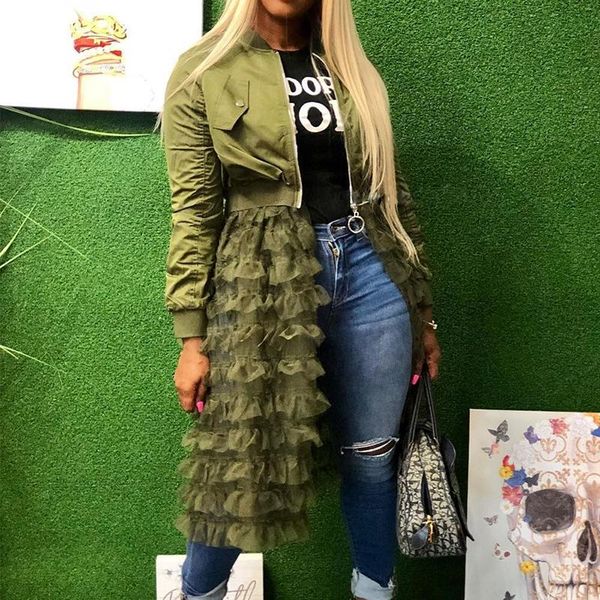 women's trench coats fashion autumn winter long women zipper solid jacket patchwork mesh lace dress coat plus size casual streetwear, Tan;black
women's trench coats fashion autumn winter long women zipper solid jacket patchwork mesh lace dress coat plus size casual streetwear, Tan;black