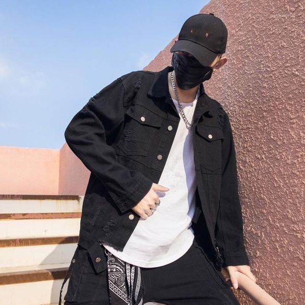 men's jackets hip hop men loose jean jacket female boyfriend autumn long sleeve casual hole ripped denim streetwear coat male bomber ja, Black;brown
men's jackets hip hop men loose jean jacket female boyfriend autumn long sleeve casual hole ripped denim streetwear coat male bomber ja, Black;brown