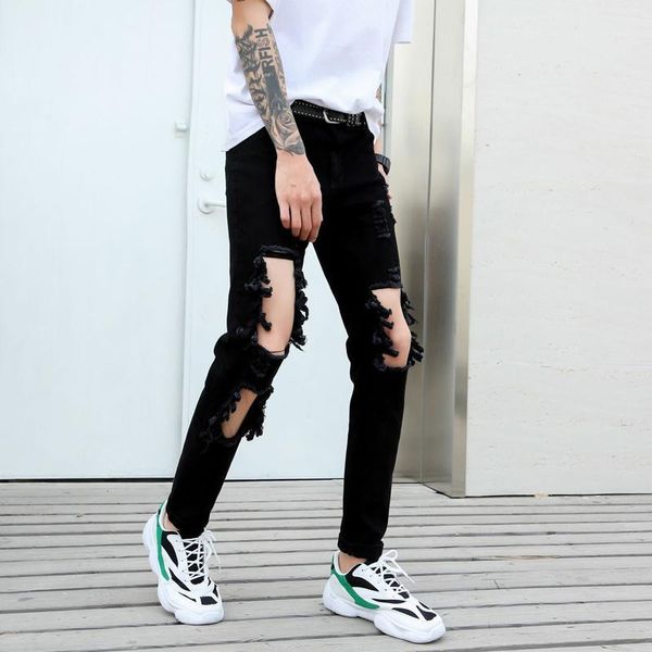 men's jeans 2021 dark personality big hole nine point male streetwear hip hop fashion loose pants hombre1, Blue
men's jeans 2021 dark personality big hole nine point male streetwear hip hop fashion loose pants hombre1, Blue