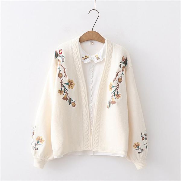 new fashion women sweater chic flowers embroidery lantern sleeve cardigan sweater female drop shipping high quality, White;black
new fashion women sweater chic flowers embroidery lantern sleeve cardigan sweater female drop shipping high quality, White;black