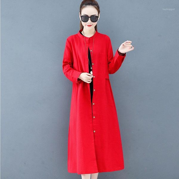 women's trench coat spring and autumn new loose long thin coat solid color collar long sleeve single-breasted button ropa mujer1, Tan;black
women's trench coat spring and autumn new loose long thin coat solid color collar long sleeve single-breasted button ropa mujer1, Tan;black