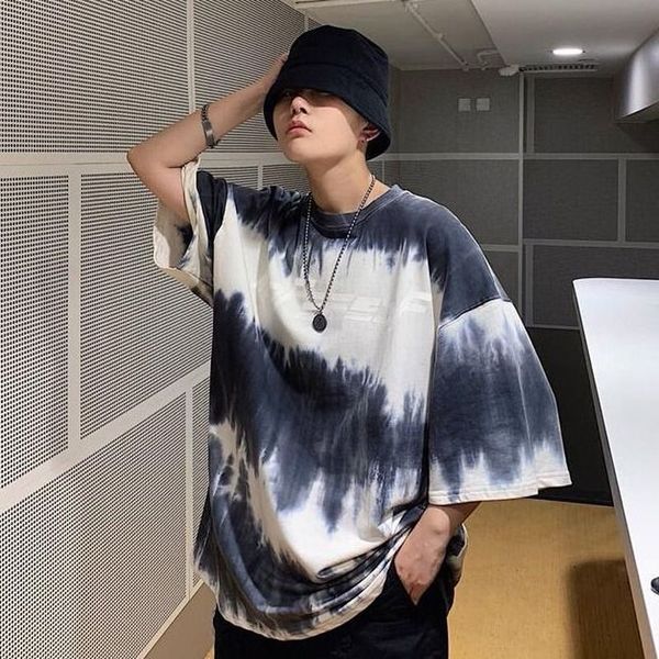 summer tie dye short sleeve t-shirt men's korean loose personality five kg-1168, White;black
summer tie dye short sleeve t-shirt men's korean loose personality five kg-1168, White;black