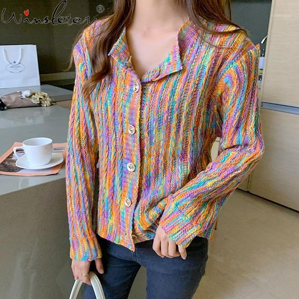 fall winter knitted rainbow sweater european clothes women fashion button cardigan ropa mujer all match cotton new t09623l1, White
fall winter knitted rainbow sweater european clothes women fashion button cardigan ropa mujer all match cotton new t09623l1, White