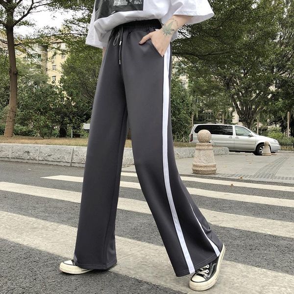 sports wide leg pants women's high waist drape 2020 spring and summer korean students loose straight casual mopping long pants, Black;white
sports wide leg pants women's high waist drape 2020 spring and summer korean students loose straight casual mopping long pants, Black;white