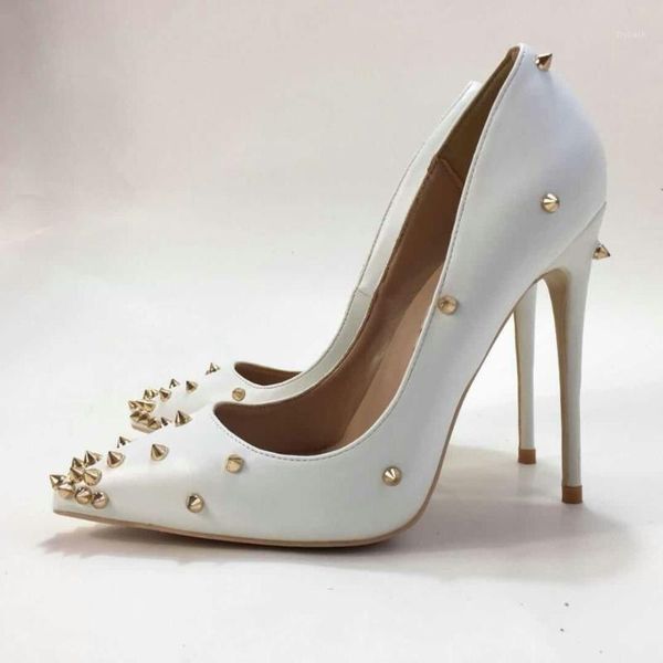 dress shoes 2021 fashion women lady white leather spikes poined toe high heel shoe pump high-heeled wedding 12cm1, Black
dress shoes 2021 fashion women lady white leather spikes poined toe high heel shoe pump high-heeled wedding 12cm1, Black