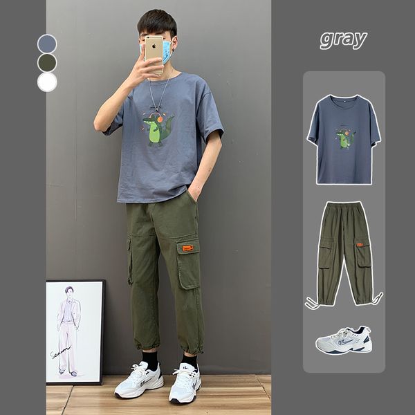 2020 summer round neck short men's cotton loose brand fashion versatile cartoon printed half sleeve t-shirt
2020 summer round neck short men's cotton loose brand fashion versatile cartoon printed half sleeve t-shirt