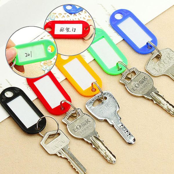 50pcs multicolor plastic key tags id labels baggage luggage name token l number classification card split ring keychain
50pcs multicolor plastic key tags id labels baggage luggage name token l number classification card split ring keychain
