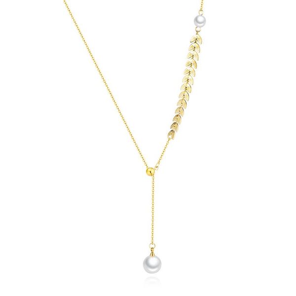 new arrival imitation pearl salix leaf tassel necklaces titanium steel jewelry woman gift not fade drop shipping, Silver
new arrival imitation pearl salix leaf tassel necklaces titanium steel jewelry woman gift not fade drop shipping, Silver