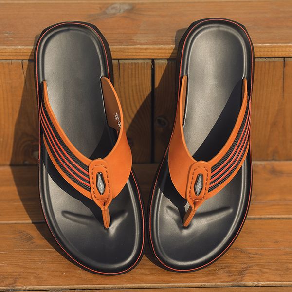 men casual beach shoescomfortable man soft slippers leather slippers men anti slip flip flops mens, Black 
men casual beach shoescomfortable man soft slippers leather slippers men anti slip flip flops mens, Black