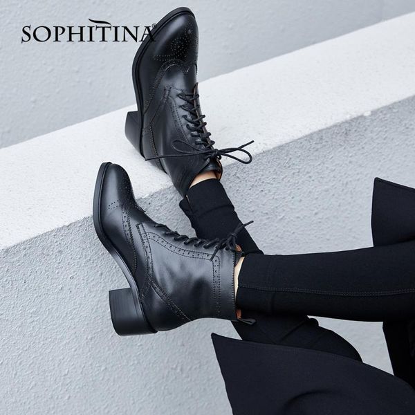 boots women's shoes for winter warm ankle lace up oxford handmade genuine leather 2021 po7641, Black
boots women's shoes for winter warm ankle lace up oxford handmade genuine leather 2021 po7641, Black