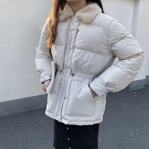 causal short autumn winter down jacket women drawstring waist faux fur lapel chic cotton padded bread coat parka female1, Black
causal short autumn winter down jacket women drawstring waist faux fur lapel chic cotton padded bread coat parka female1, Black