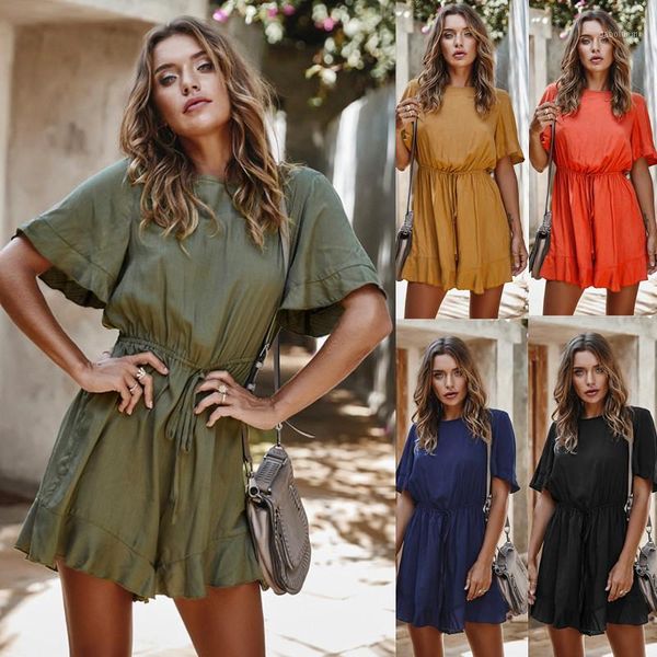 bonjean women solid ruffles high waist rompers ladies romper summer jumpsuit o neck short sleeve sashes casual wide leg overalls1, Black;white
bonjean women solid ruffles high waist rompers ladies romper summer jumpsuit o neck short sleeve sashes casual wide leg overalls1, Black;white