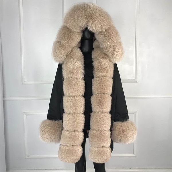 real natural fox fur coat jacket parka with big fox fur collar rabbit fur liner thick warm fashion new winter waterproof 201212, Black
real natural fox fur coat jacket parka with big fox fur collar rabbit fur liner thick warm fashion new winter waterproof 201212, Black