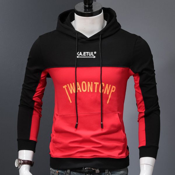 autumn hoodies men's patchwork pullovers casual korean style hooded tracksuit long sleeve letter print streetwear clothes, Black
autumn hoodies men's patchwork pullovers casual korean style hooded tracksuit long sleeve letter print streetwear clothes, Black