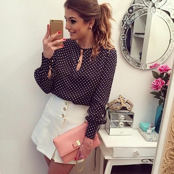 plus size blusas femininas blusa polka dot vintage chiffon ladies blouse long sleeve women shirt blouses, White
plus size blusas femininas blusa polka dot vintage chiffon ladies blouse long sleeve women shirt blouses, White