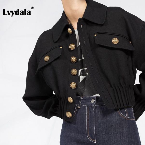 lvydala women's spring fashion turn down collar long sleeve pocket punk black jacket, Black;brown
lvydala women's spring fashion turn down collar long sleeve pocket punk black jacket, Black;brown