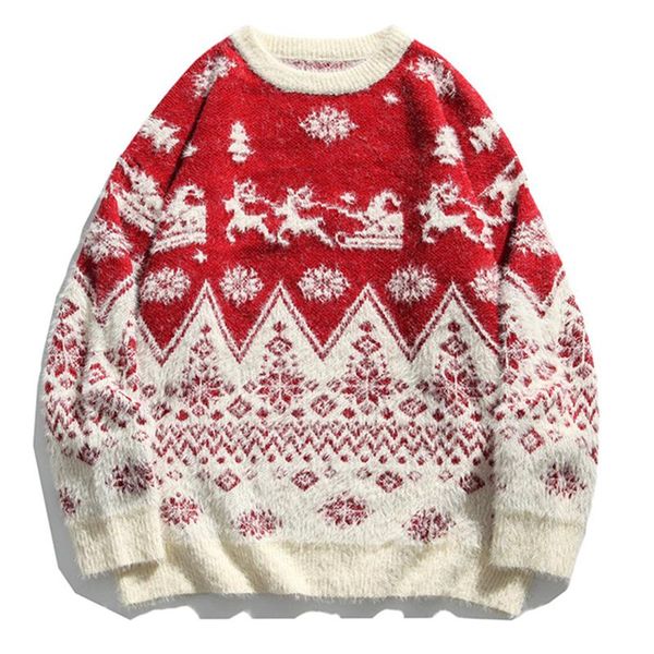 men's sweaters christmas sweater men women cartoon pattern winter wool knitted pullover vintage korean casual warm harajuku streetwear, White;black
men's sweaters christmas sweater men women cartoon pattern winter wool knitted pullover vintage korean casual warm harajuku streetwear, White;black