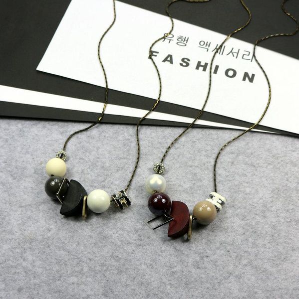 new women necklaces geometric wood beads pendant long snake sweater chain necklace super fashion accessories pearl jewelry, Silver
new women necklaces geometric wood beads pendant long snake sweater chain necklace super fashion accessories pearl jewelry, Silver