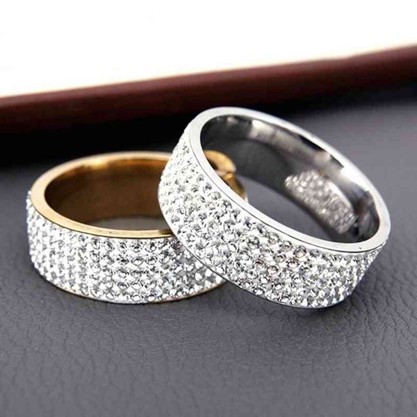 vintage retro style ring for women 5 row clear crystal jewelry fashion stainless steel engagement wedding rings, Silver
vintage retro style ring for women 5 row clear crystal jewelry fashion stainless steel engagement wedding rings, Silver