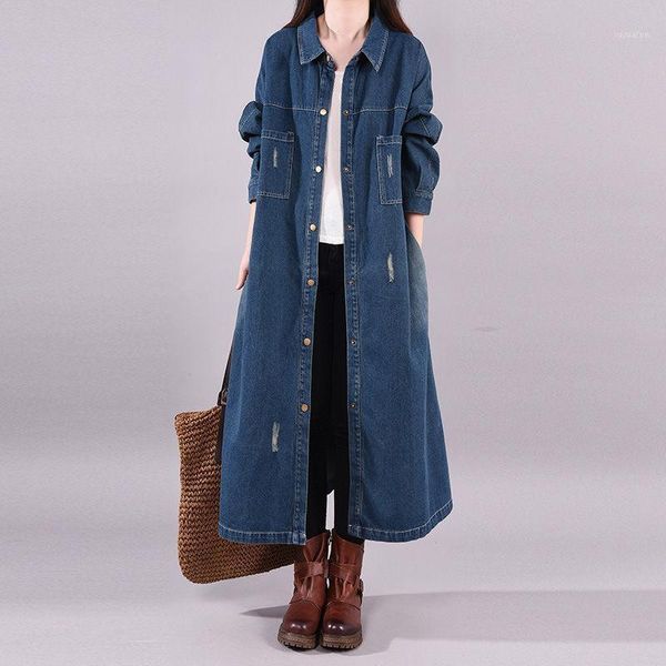 women big size loose single breasted denim trench coat ladies casual oversize vintage long denim windbreaker jaqueta femme f19731, Tan;black
women big size loose single breasted denim trench coat ladies casual oversize vintage long denim windbreaker jaqueta femme f19731, Tan;black