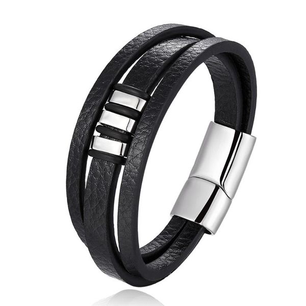 tennis genuine leather bracelet for men black braided bangle magnetic wristband with stainless steel ornaments, Golden;silver
tennis genuine leather bracelet for men black braided bangle magnetic wristband with stainless steel ornaments, Golden;silver