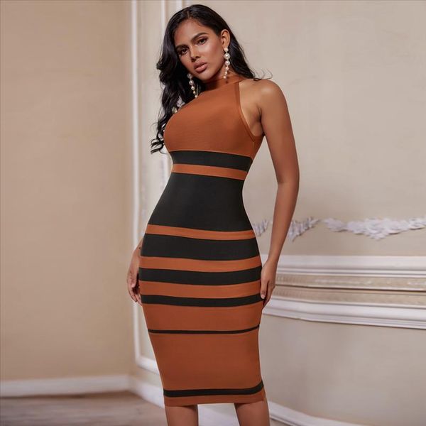 new arrival bandage dress 2021 women brown and black striped bandage dress bodycon celebrity evening club party, Black;gray
new arrival bandage dress 2021 women brown and black striped bandage dress bodycon celebrity evening club party, Black;gray
