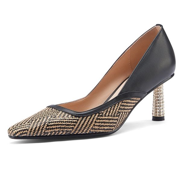 2021 new elegant arrival women genuine leather high heels to woman spring shallow party lady shoes du90, Black
2021 new elegant arrival women genuine leather high heels to woman spring shallow party lady shoes du90, Black