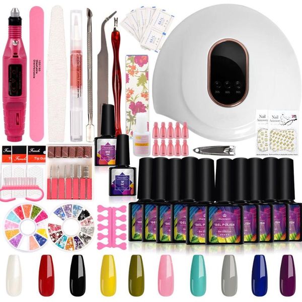 nail art kits phoenixy manicure set polish kit 72w uv led lamp 8ml 10colors gel drill tools brush
nail art kits phoenixy manicure set polish kit 72w uv led lamp 8ml 10colors gel drill tools brush