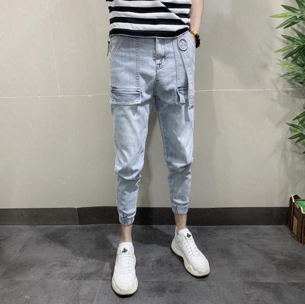 men's jeans wholesale 2021 handsome trousers men trendy overalls spiritual guy brand pencil pants ankle length denim, Blue
men's jeans wholesale 2021 handsome trousers men trendy overalls spiritual guy brand pencil pants ankle length denim, Blue