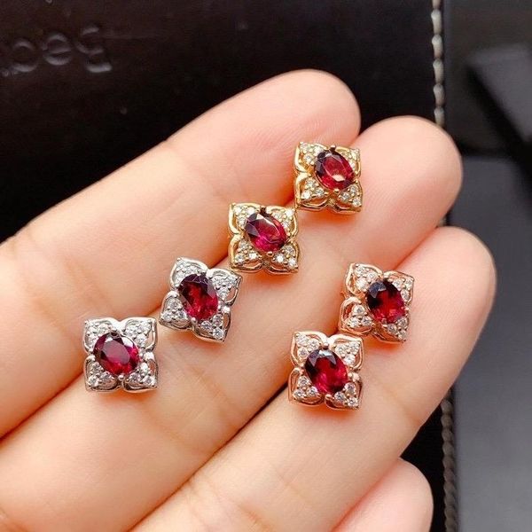 stud elegant gift for your mother arrive garnet earring natural and real 925 sterling silver, Golden;silver
stud elegant gift for your mother arrive garnet earring natural and real 925 sterling silver, Golden;silver
