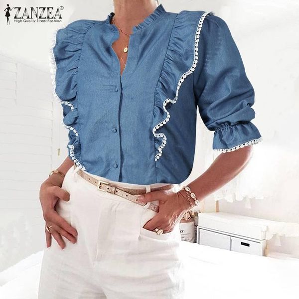 zanzea women summer blouses casual solid vintage 2020 short puff sleeve shirt work v-neck lace front buttons oversized 5xl1, White
zanzea women summer blouses casual solid vintage 2020 short puff sleeve shirt work v-neck lace front buttons oversized 5xl1, White